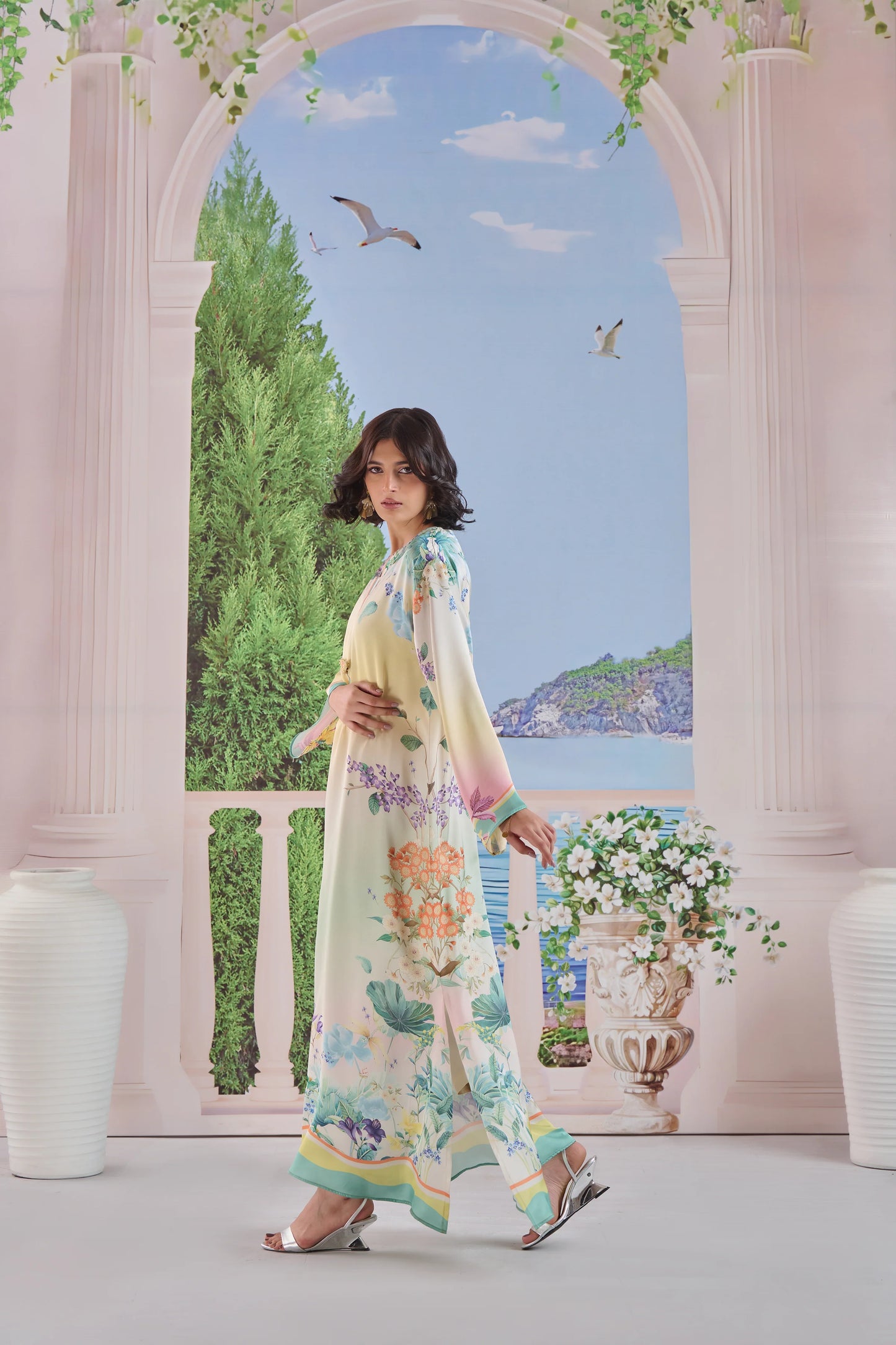 Petal Veil Kaftaan 2 Piece