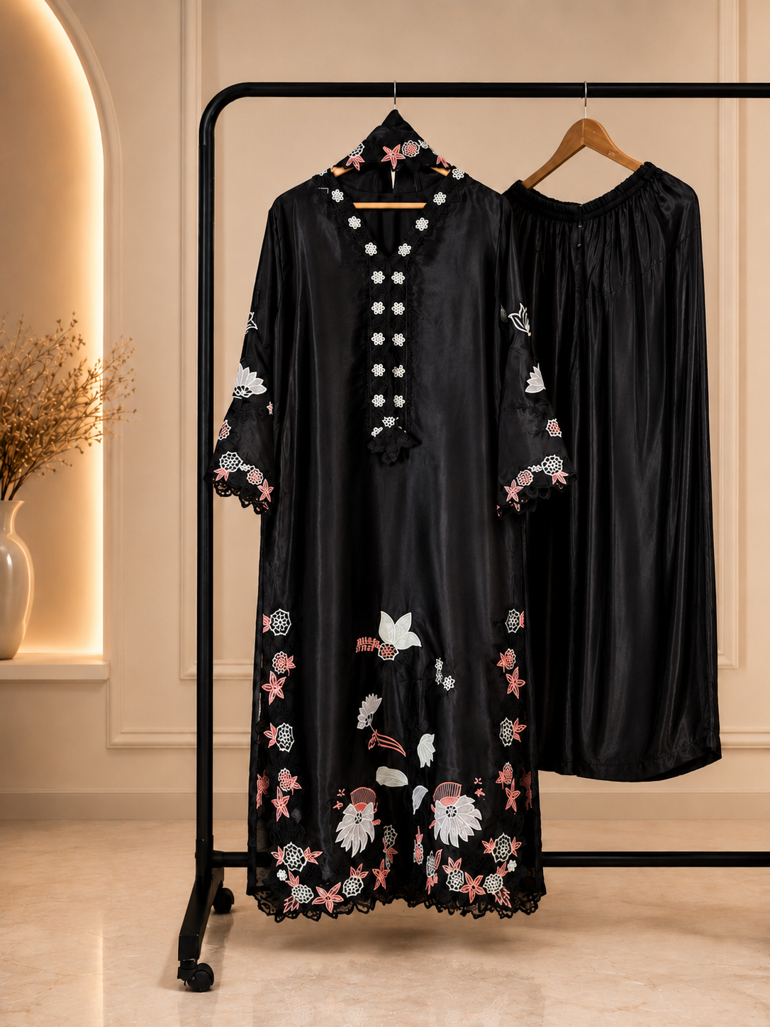 Black Orchid Luxury Farshi Kaftan Set