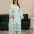 Mint Blossom Embroidered Cotton Lawn 3-Piece Suit