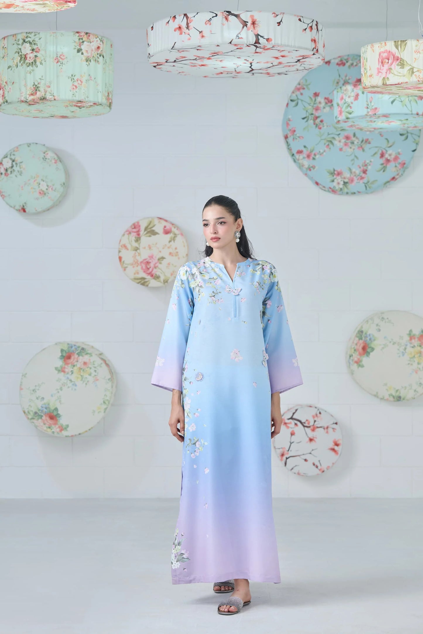Pastel Bloom Kaftan 2-Piece