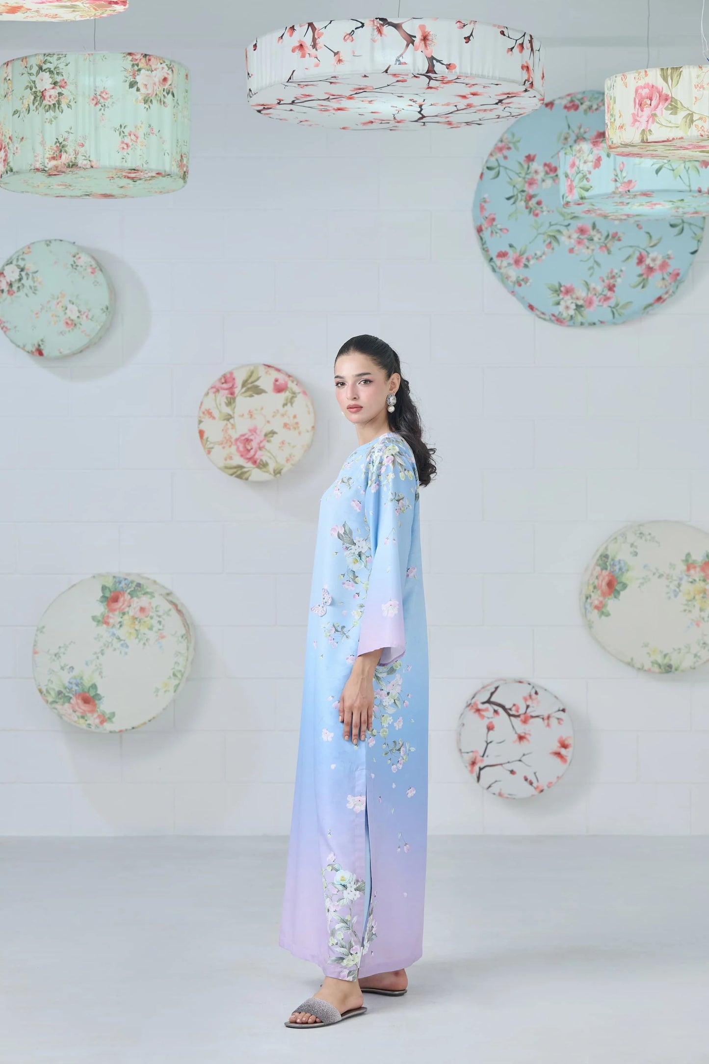 Pastel Bloom Kaftan 2-Piece