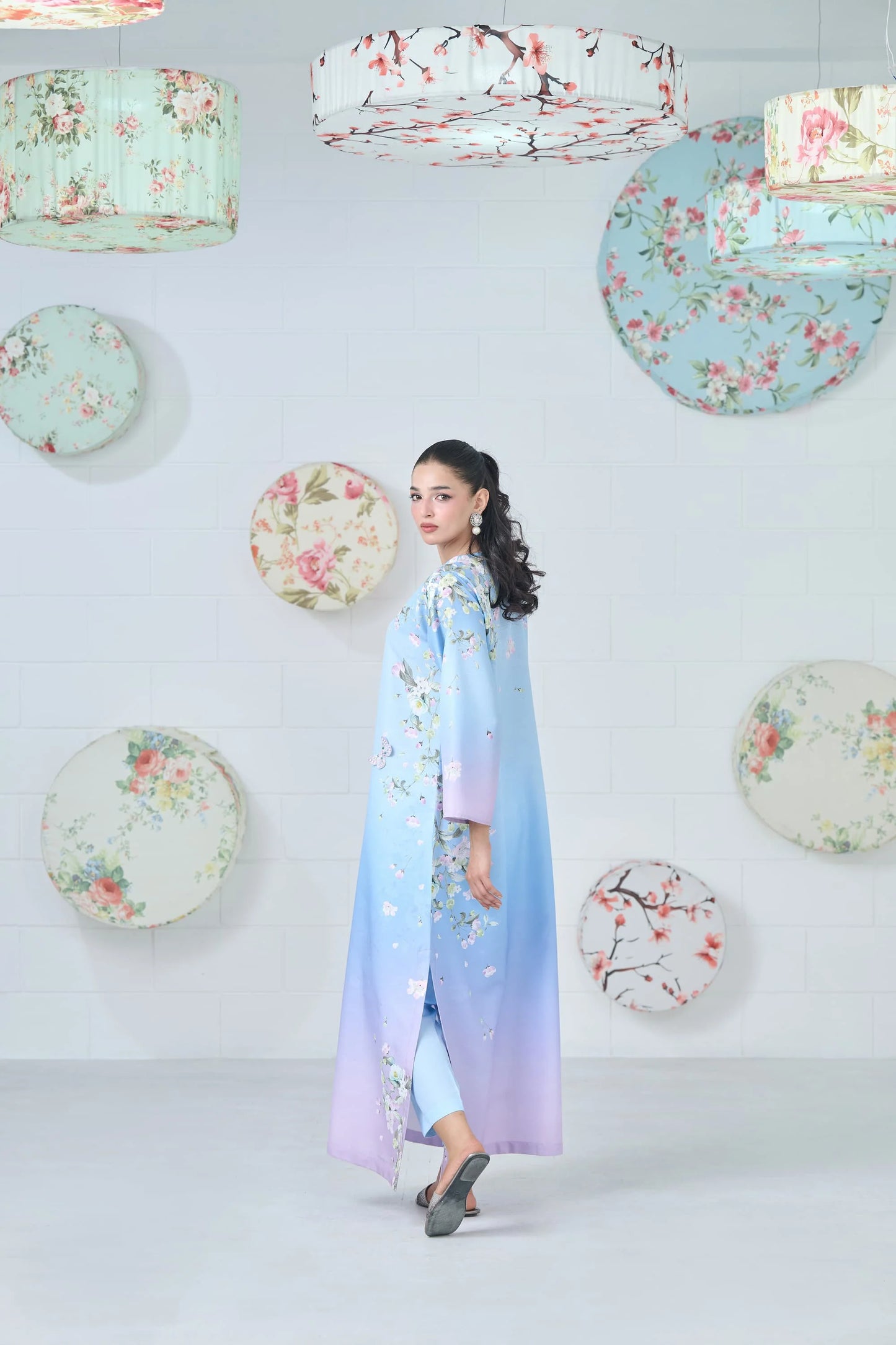 Pastel Bloom Kaftan 2-Piece