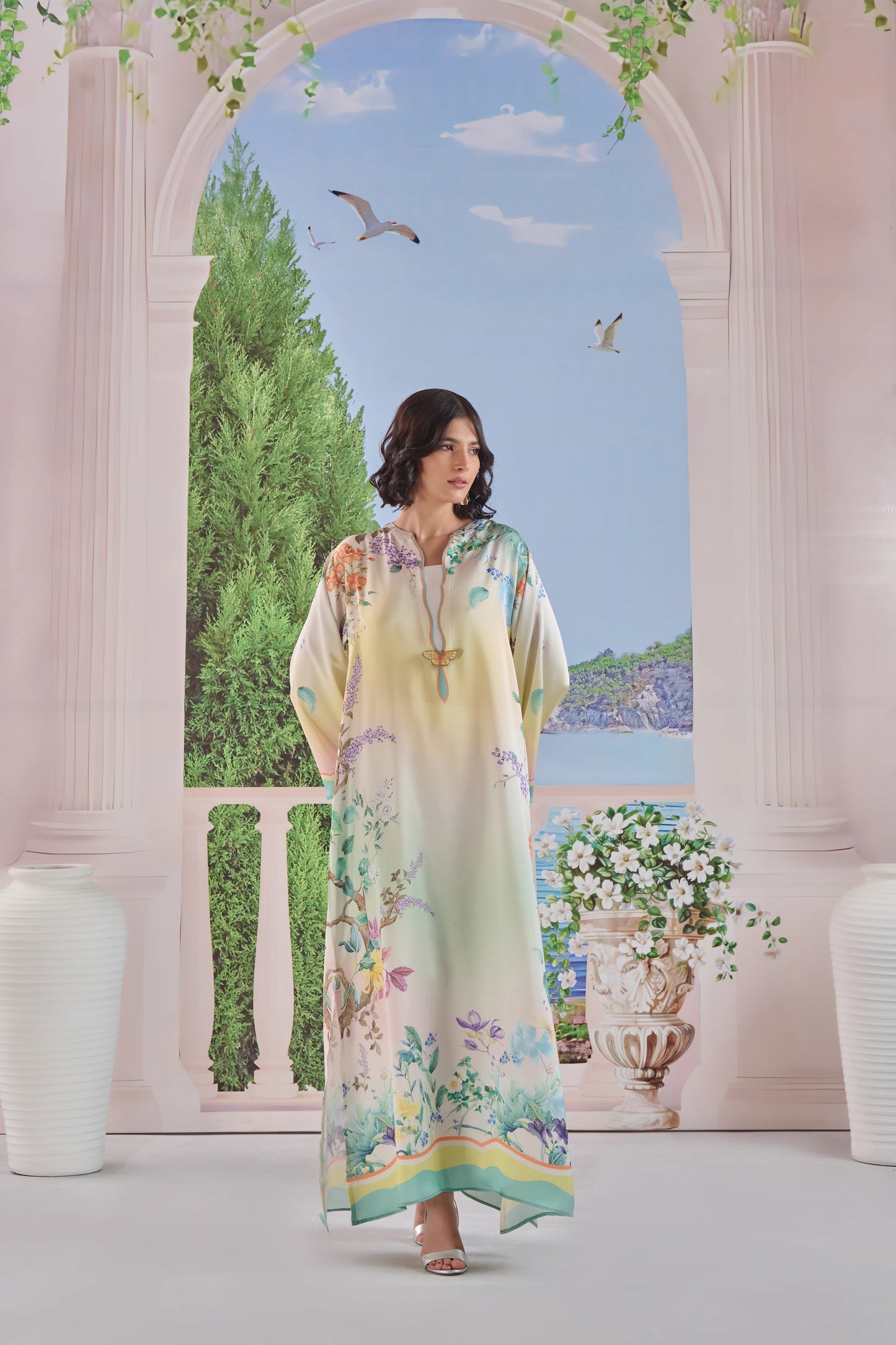 Petal Veil Kaftaan 2 Piece