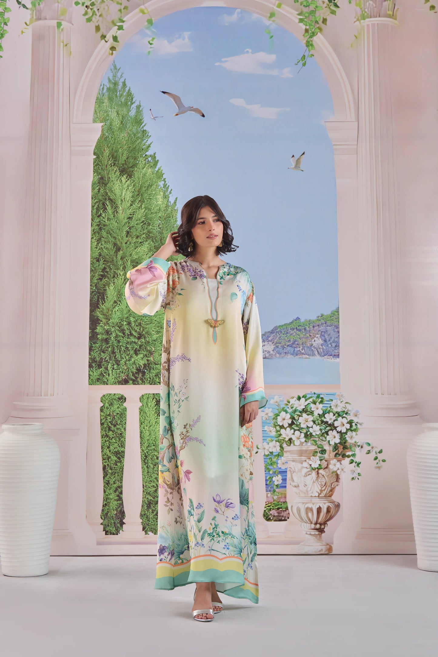 Petal Veil Kaftaan 2 Piece