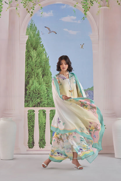 Petal Veil Kaftaan 2 Piece