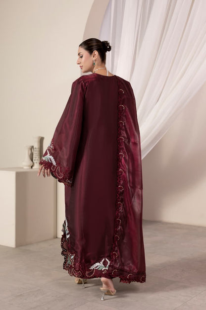 Royal Burgundy Luxury Farshi Kaftan Set